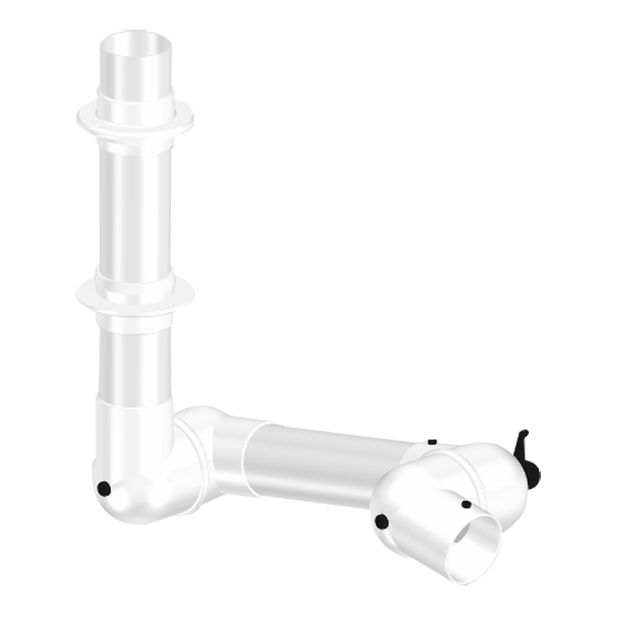 ALSIDENT Suction arm, 100 mm, chemical resistant