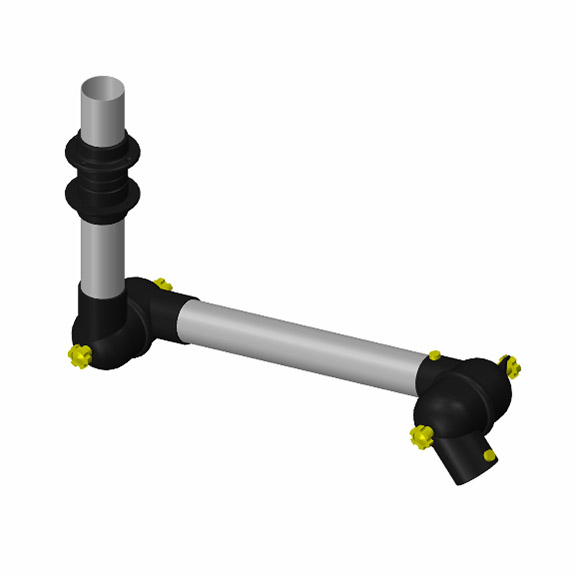 ALSIDENT Absaugarm, NW 50, antistatisch