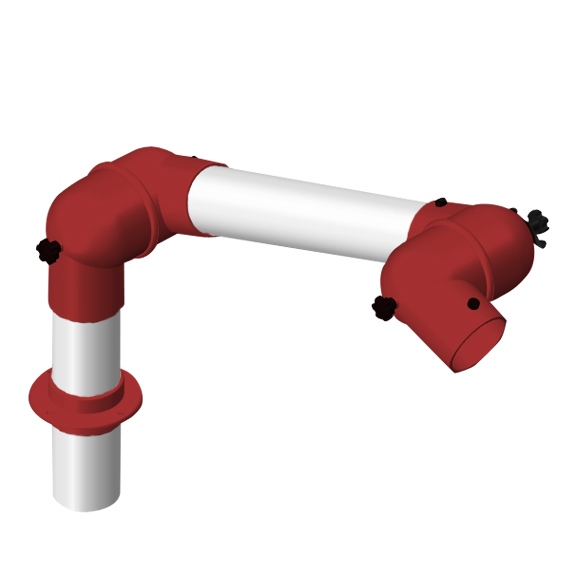 ALSIDENT Suction arm, 75 mm, chemical resistant