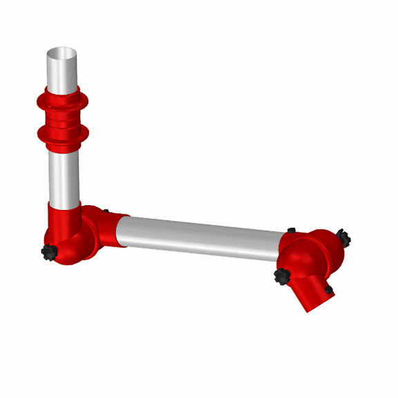 ALSIDENT Absaugarm, NW 50, Aluminium