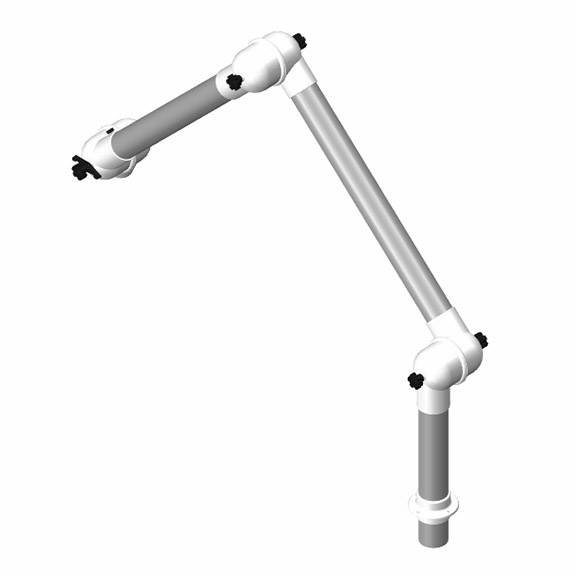 ALSIDENT Suction arm, diam. 50, 3 white joints