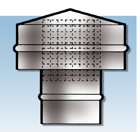 Ventilation hood, diam. 100mm