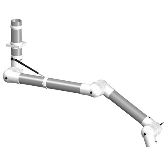ALSIDENT Absaugarm, NW 100, Aluminium