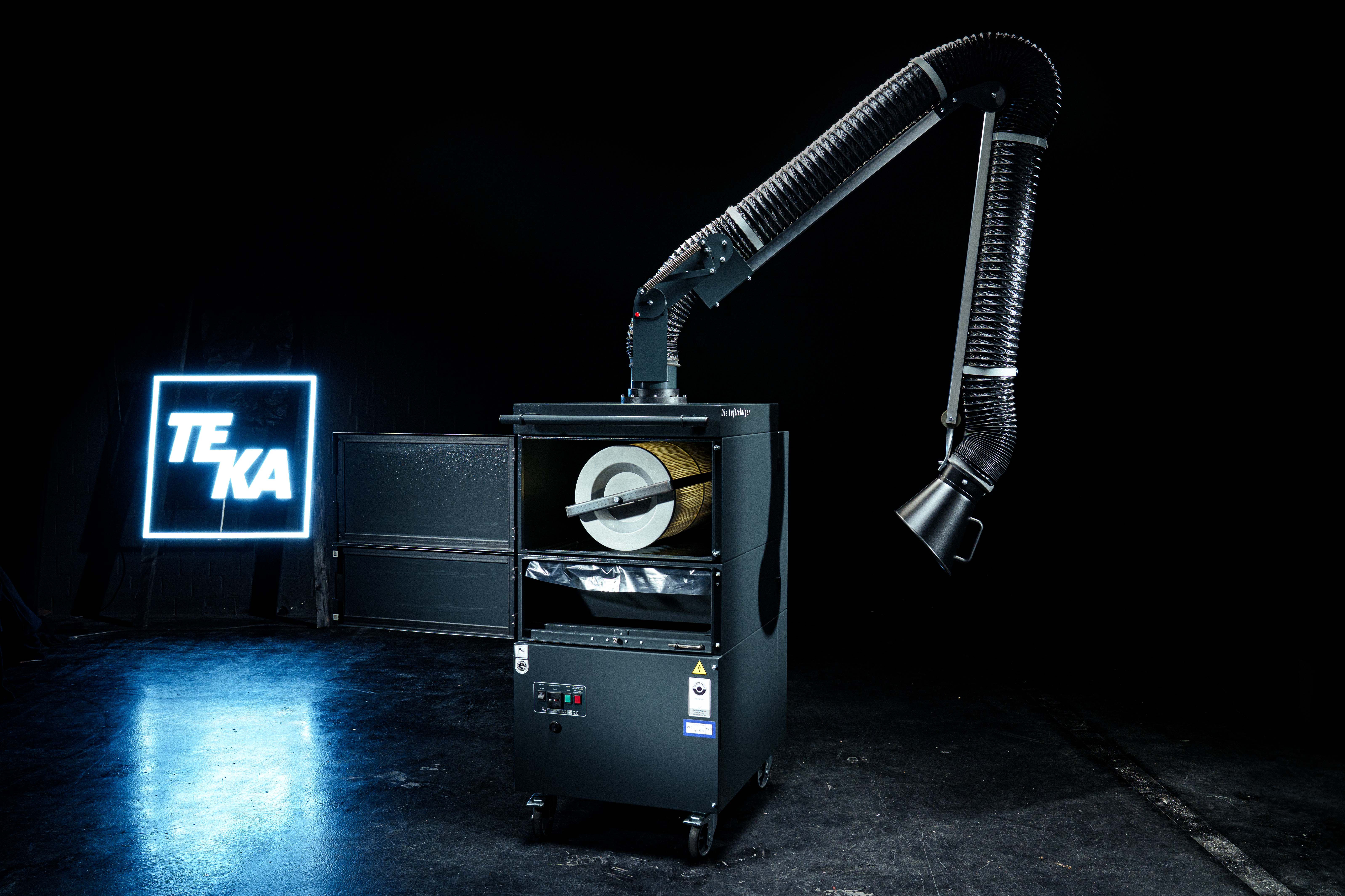 Welding fume extraction in use at TEKA