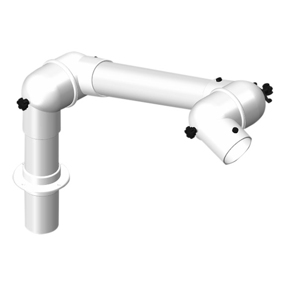 ALSIDENT Suction arm, 75 mm, chemical resistant